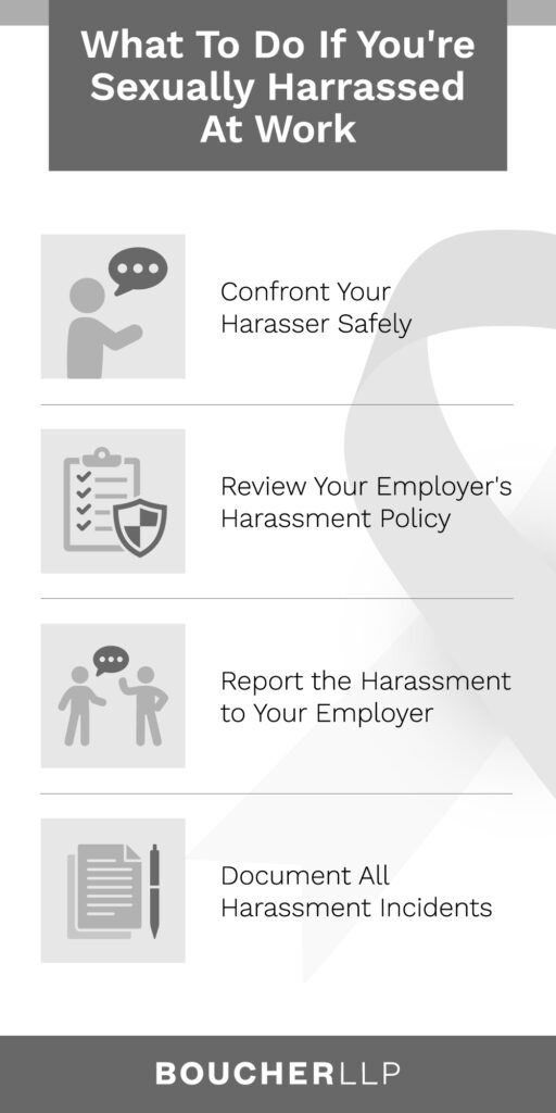 what to do if you're sexually harassed at work
